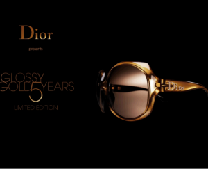 Dior glossy gold sunglasses limited edition