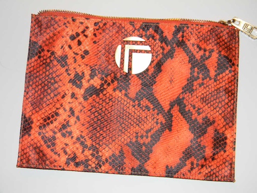 Trina Large Envelop Cosmetic Bag in Rita, Orange