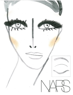 NARS face chart for Honor Fall 2012