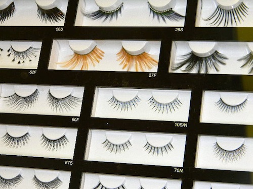 False eyelashes fantasy lashes at The Makeup Show New York City 2012