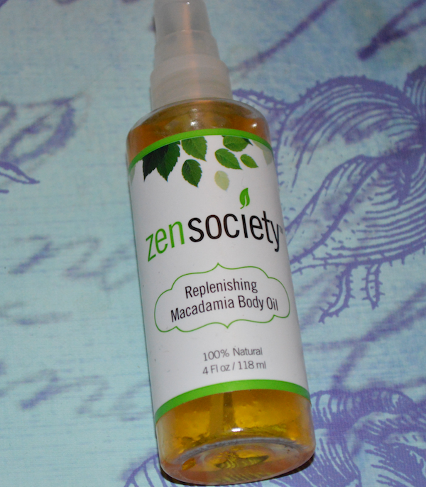 Zen Society Skin care Replenishing Macadamia Body Oil