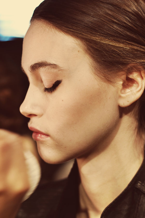 Backstage at Christian Siriano at Mercedes Benz Fashion FW 2013. Beauty by Aveda