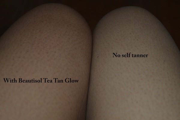 Beautisol self tanner before and after photos on brown girls